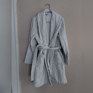 UGG Gray Plush Robe L